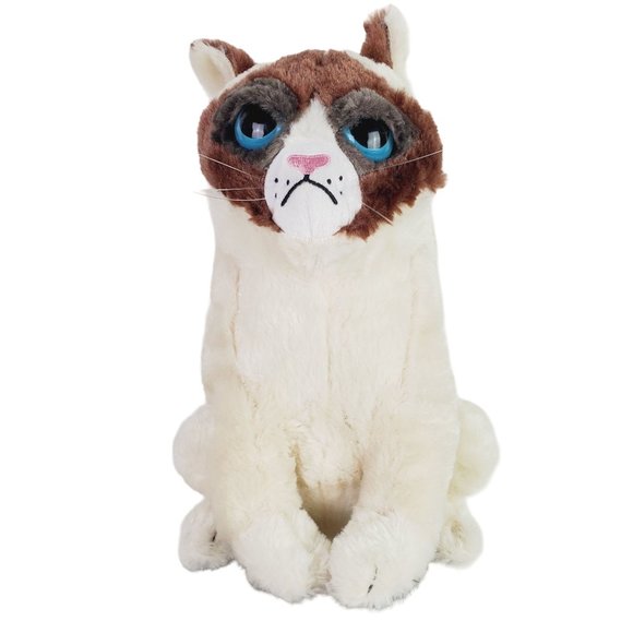 Ripple Junction Other - Original Grumpy Cat Meme by Ripple Junction Big Eye Stuffed Animal Plush